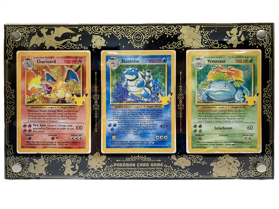 Pokemon TCG Evolution Display Frame - Charizard, Blastoise, Venusaur