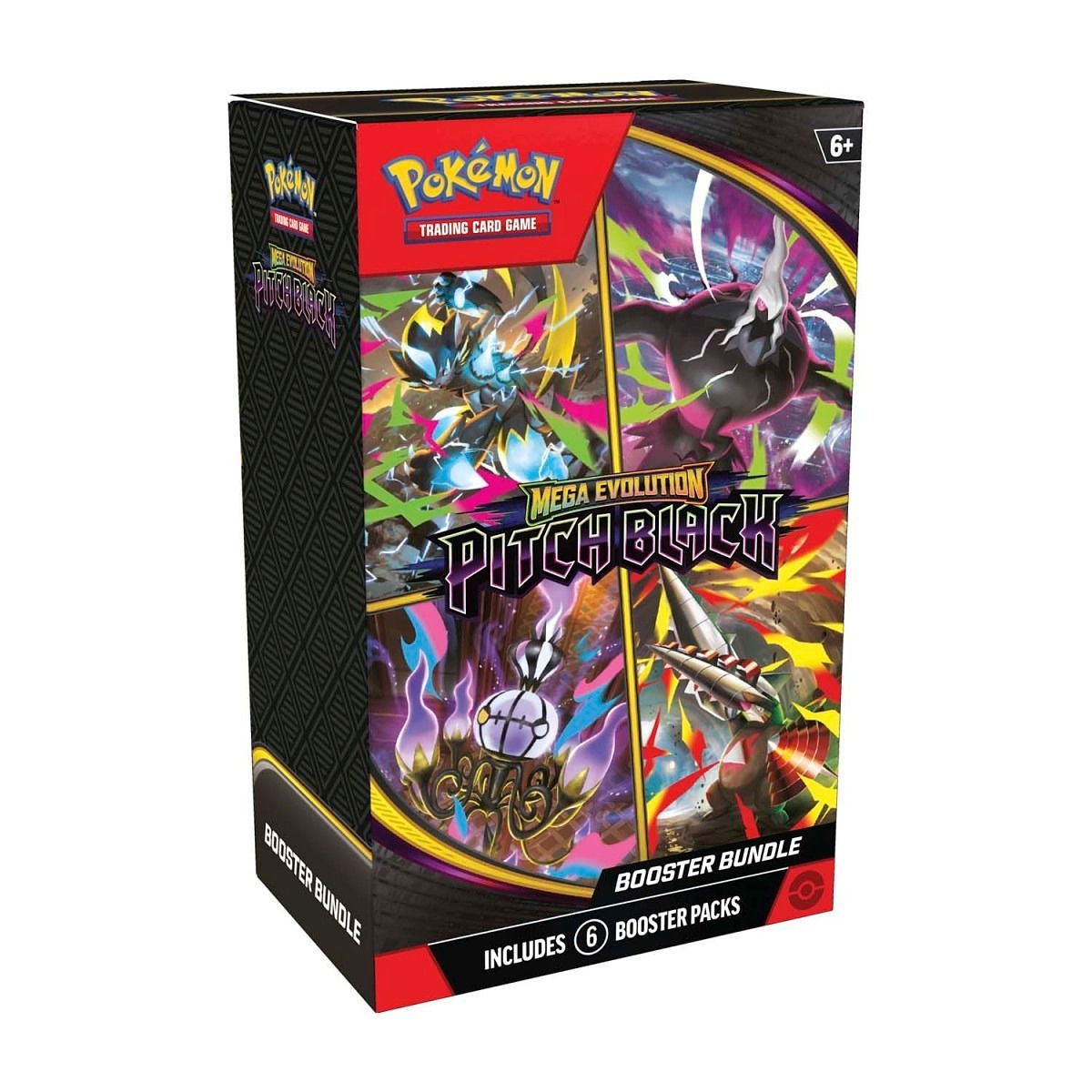 Pokémon TCG: Mega Evolution- Pitch Black Booster Bundle (6 Packs)