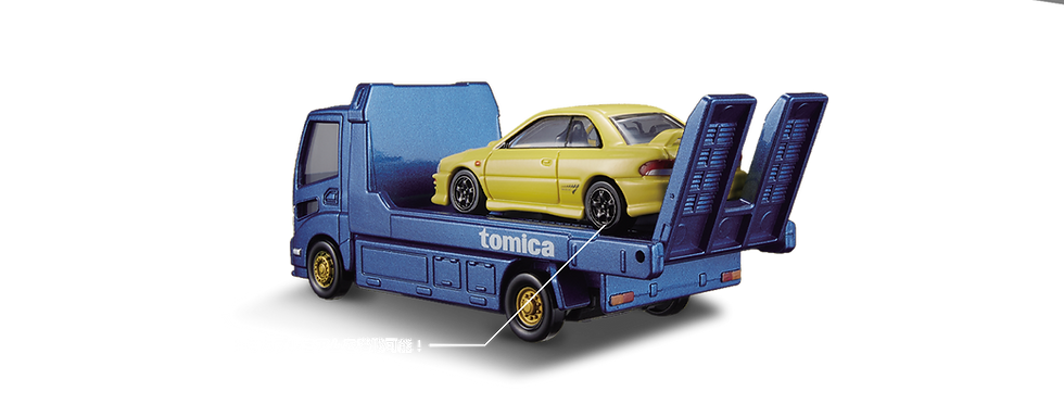 Thumbnail: Tomica Premium - Tomica Transporter & Subaru Impreza WRX Type R STi Version