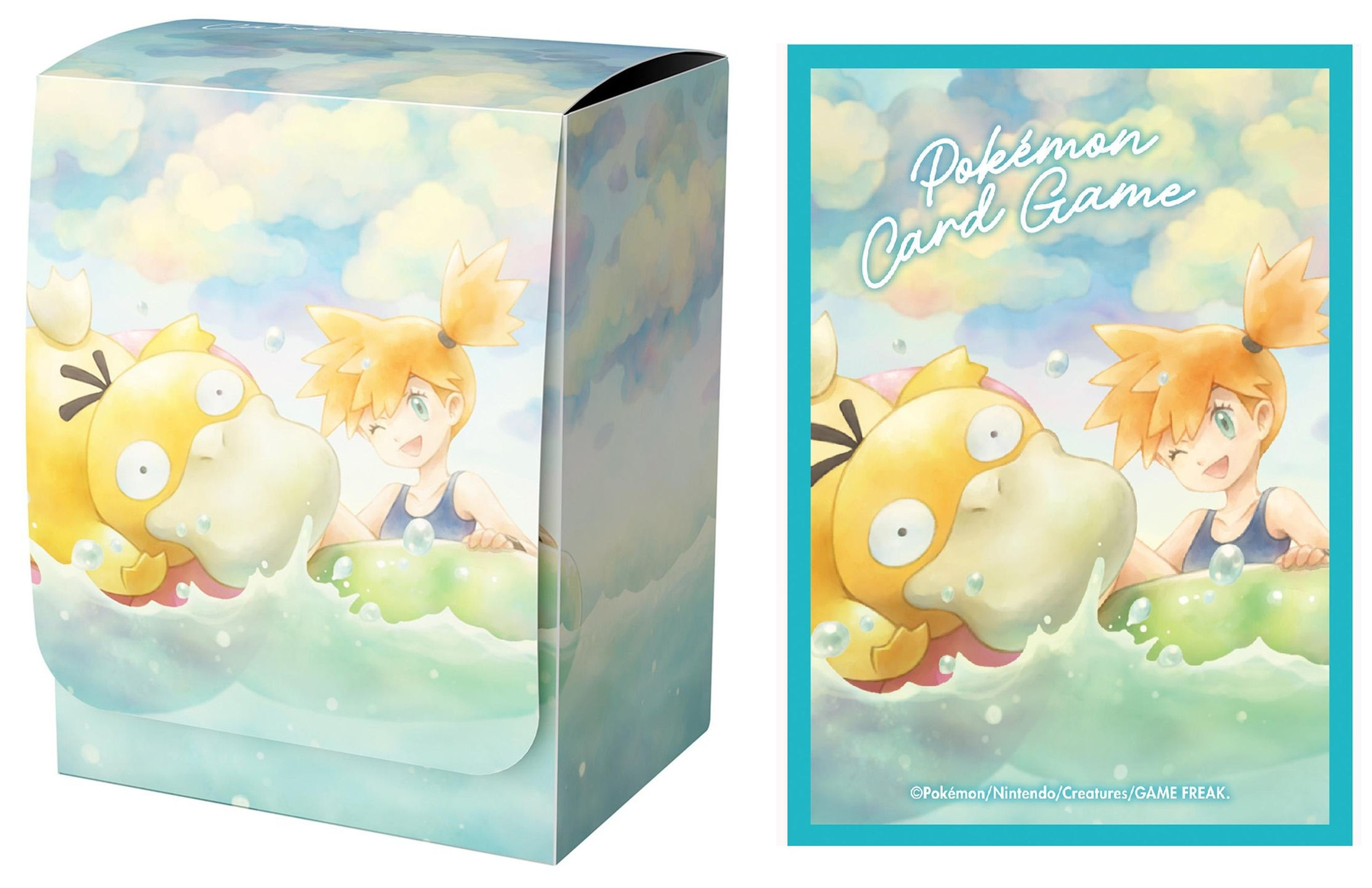 Pokemon TCG Deck Case and Sleeves Set - Misty and Psyduck