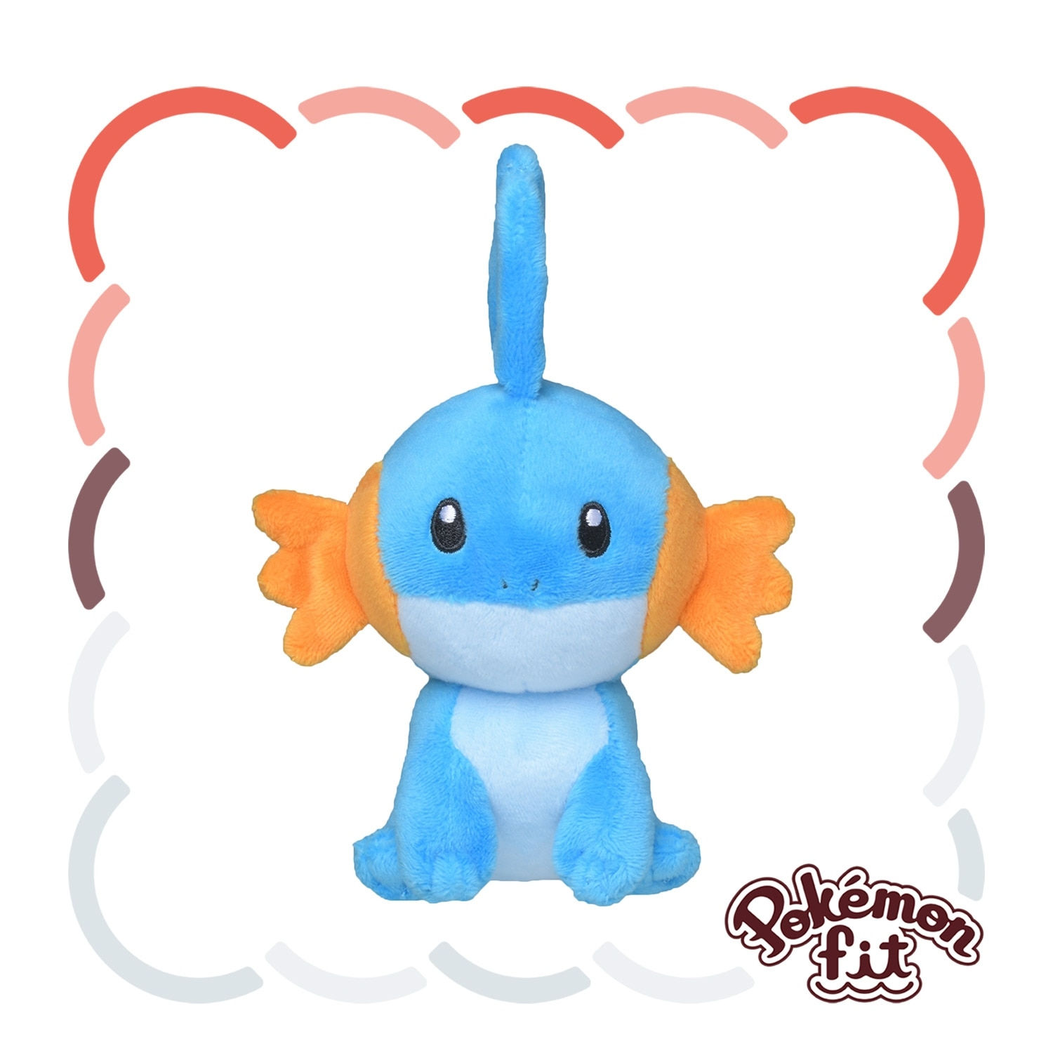 Pokemon - Mudkip Pokemon Fit Plush | Sitting Cuties | Pokemon Center Japan