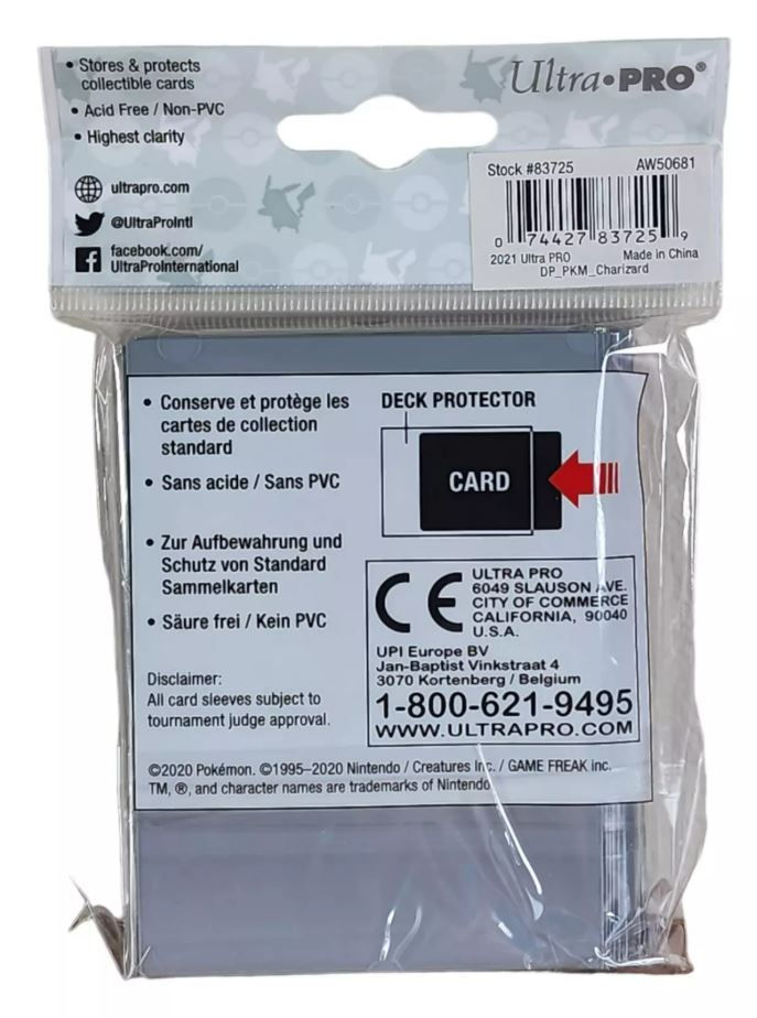 Thumbnail: Pokemon TCG - Ultra Pro - Charizard Deck Protector Sleeves