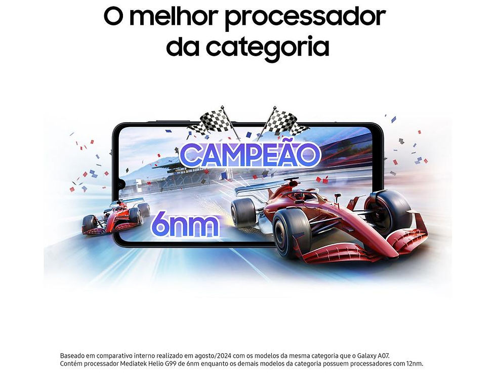 Miniatura: Samsung A07 Smartphone 128GB Black 4GB RAM