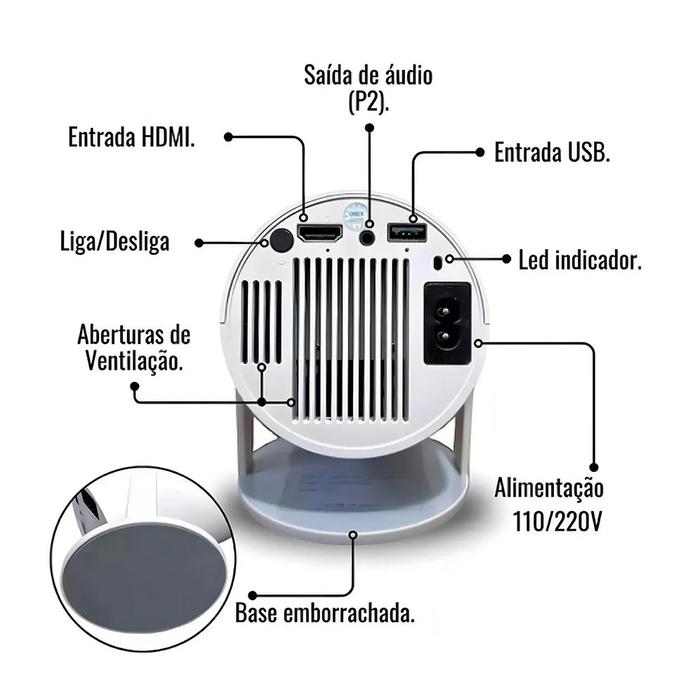 Miniatura: Projetor portátil inteligente original HY300