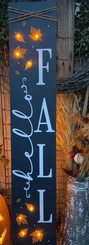Lighted Fall Porch Sign 10/28