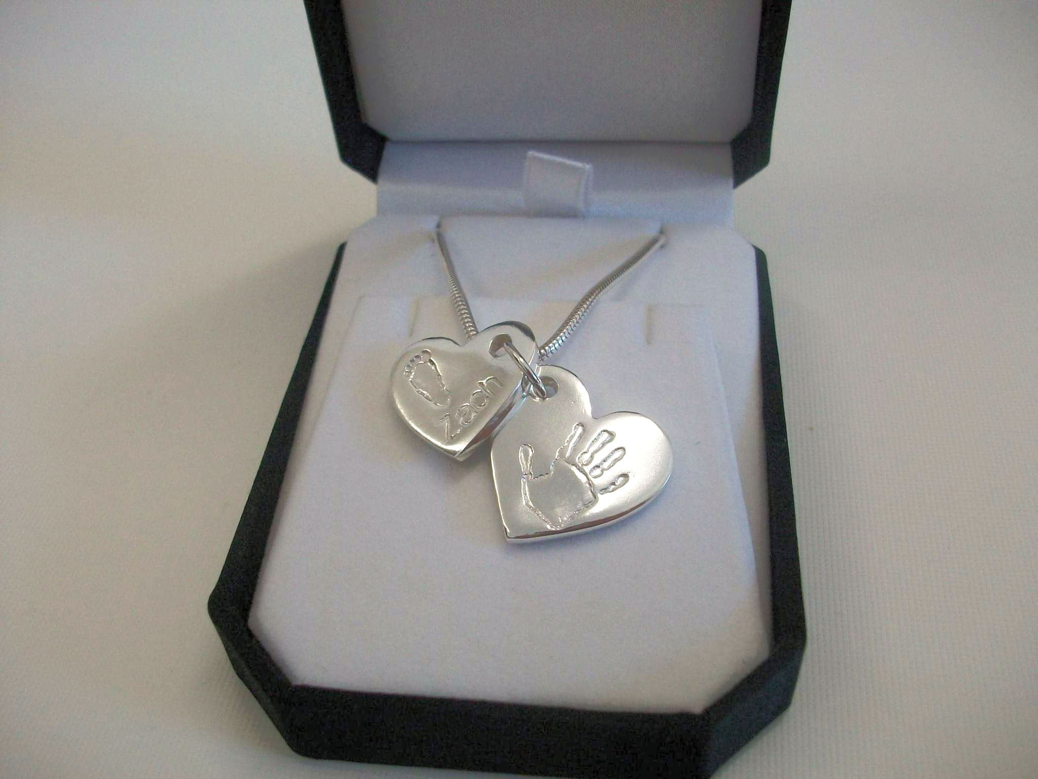 Traditional Heart Shaped Hand/Foot or Fingerprint Pendant