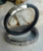 men's memorial leather and stainless steel jewellery