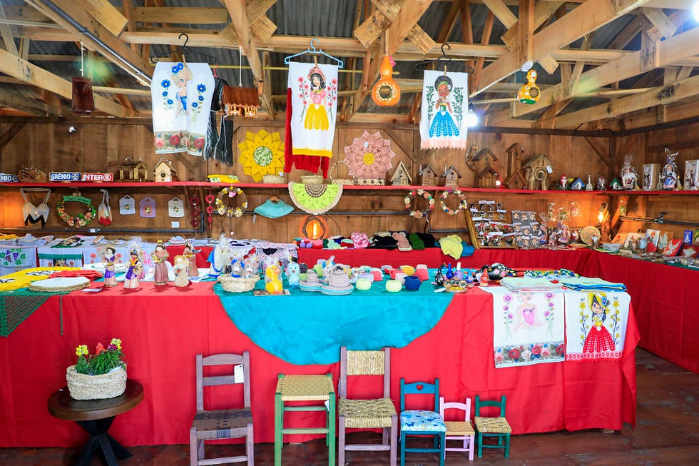 Em novo espaço, artesanato rural comemora boas vendas na 35ª Festa da Colônia 