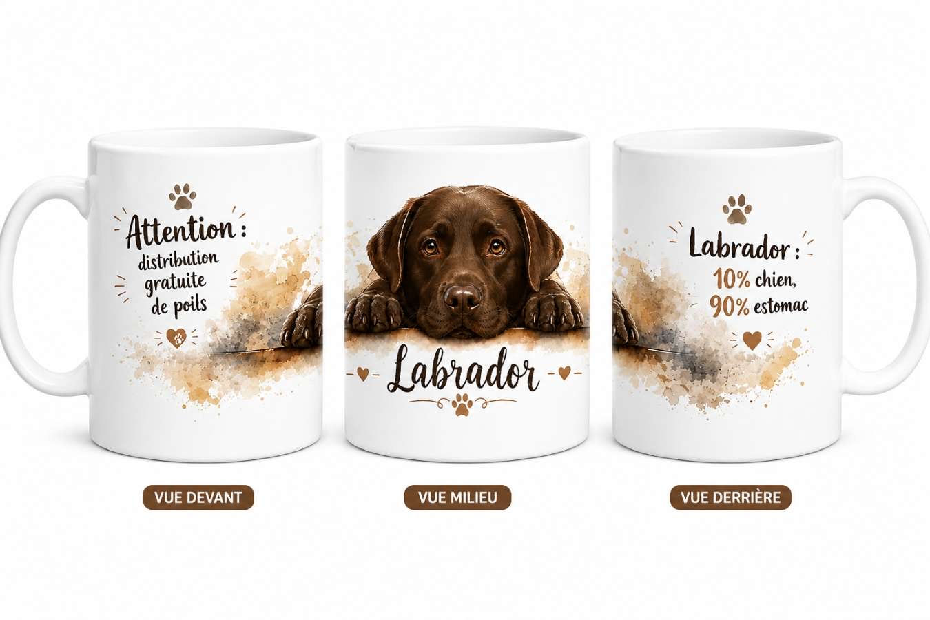 Mug - Labrador chocolat