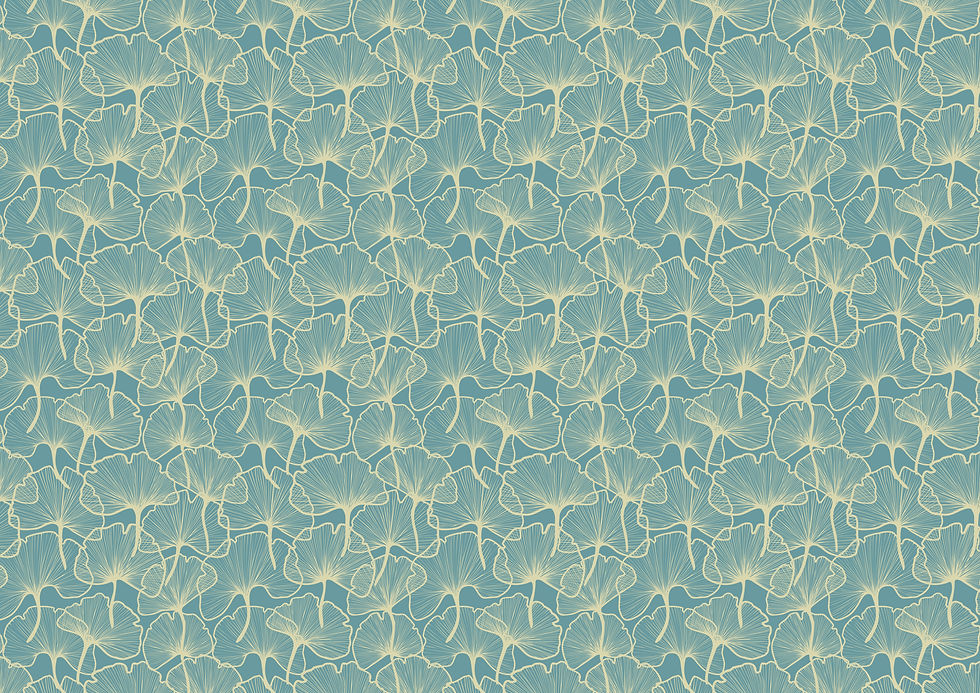 Miniature : Ginkgo Biloba en Turquoise