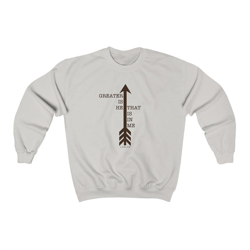 Thumbnail: Greater Is He Unisex Sweatshirt
