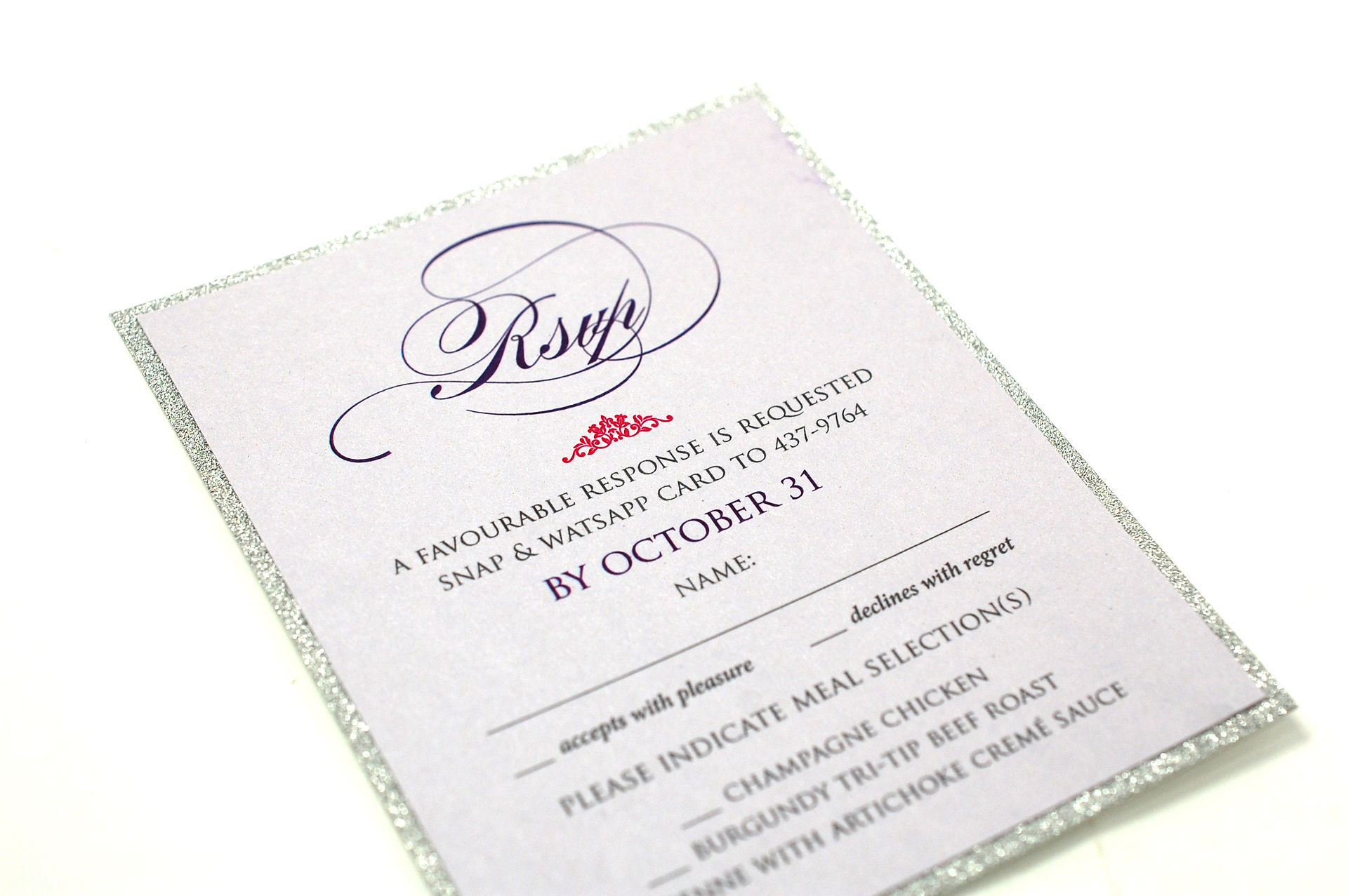 Wedding RSVP Card