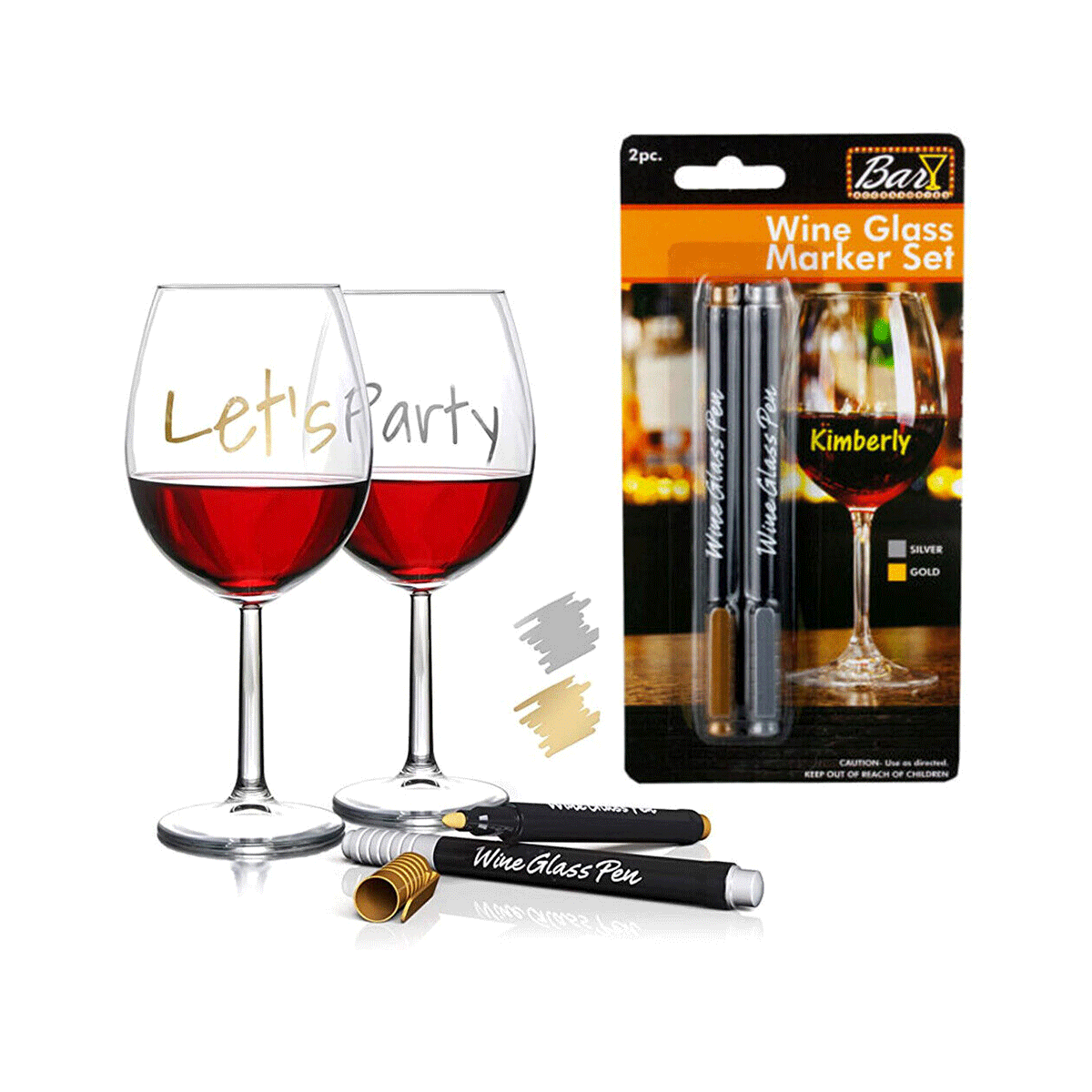 Wine Glass Marker Set 2pk