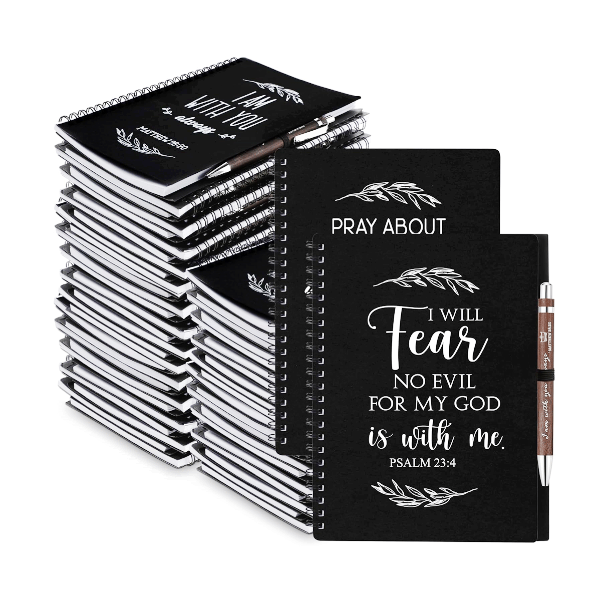 Black Bible Verse Spiral Journal