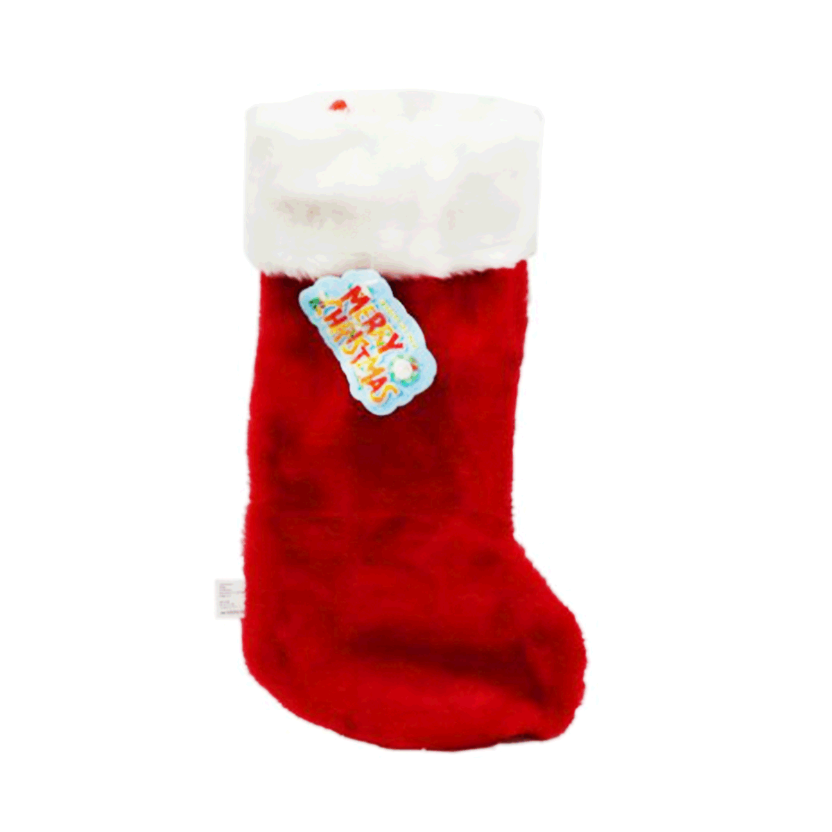 14" Fuzzy Christmas Santa Stocking