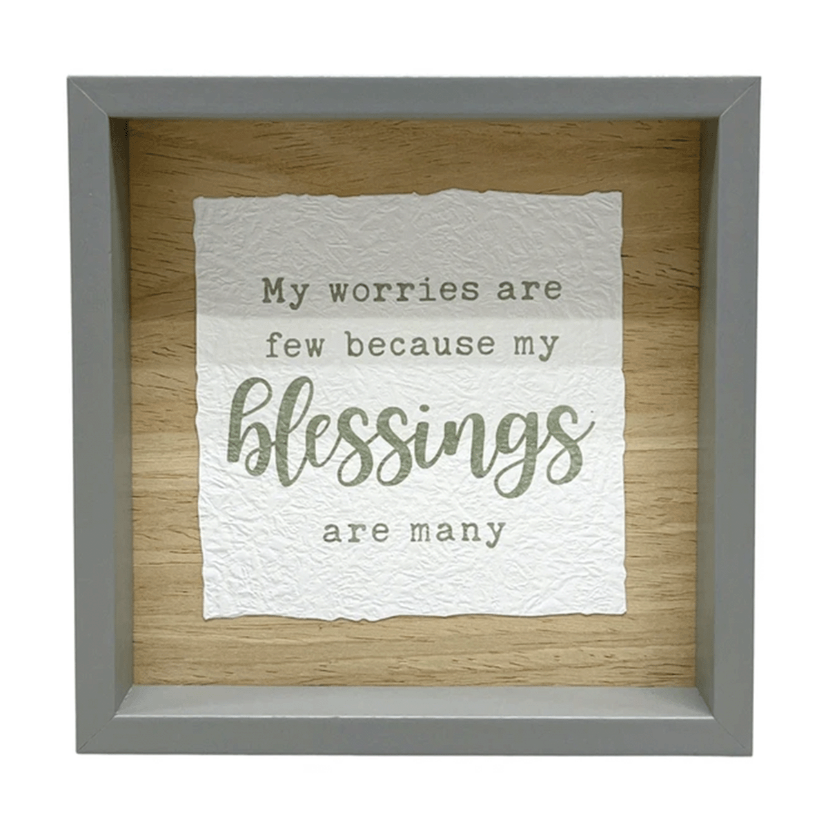 Grey Art Box Blessings Home Décor
