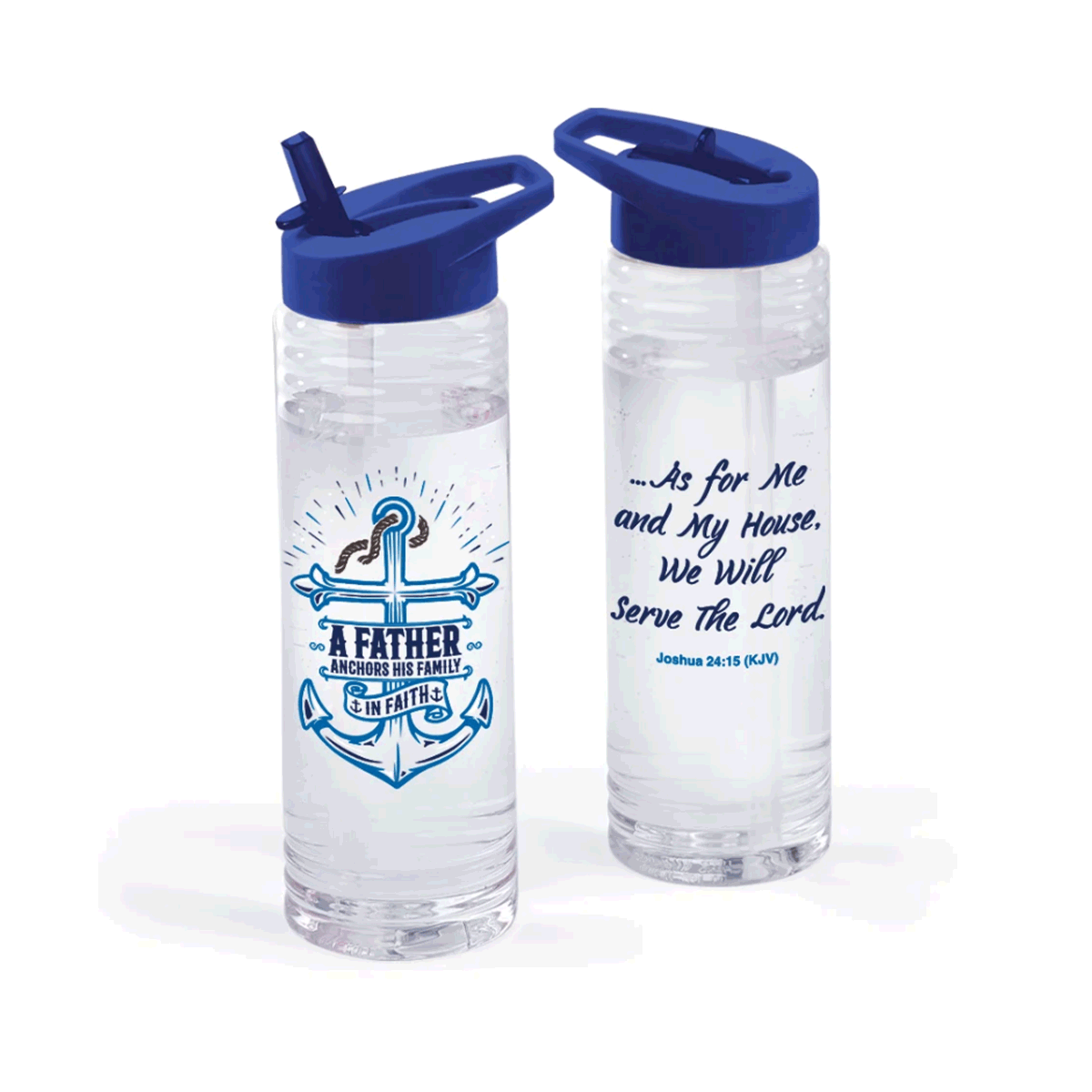 A Father Anchors His Family In Faith Water Bottle