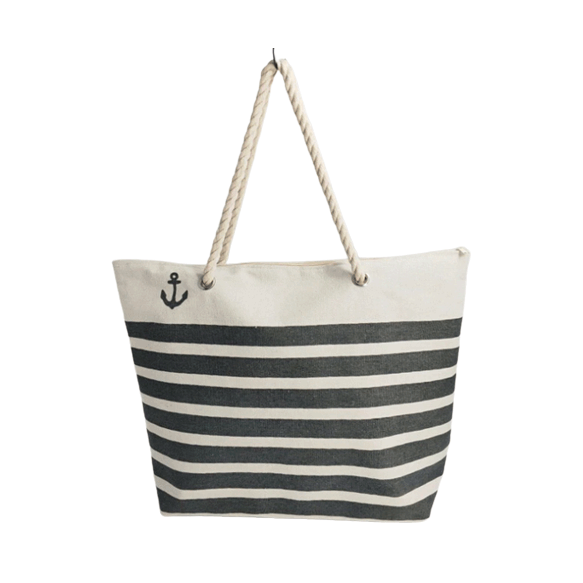 Striped Pattern Canvas Tote Bag