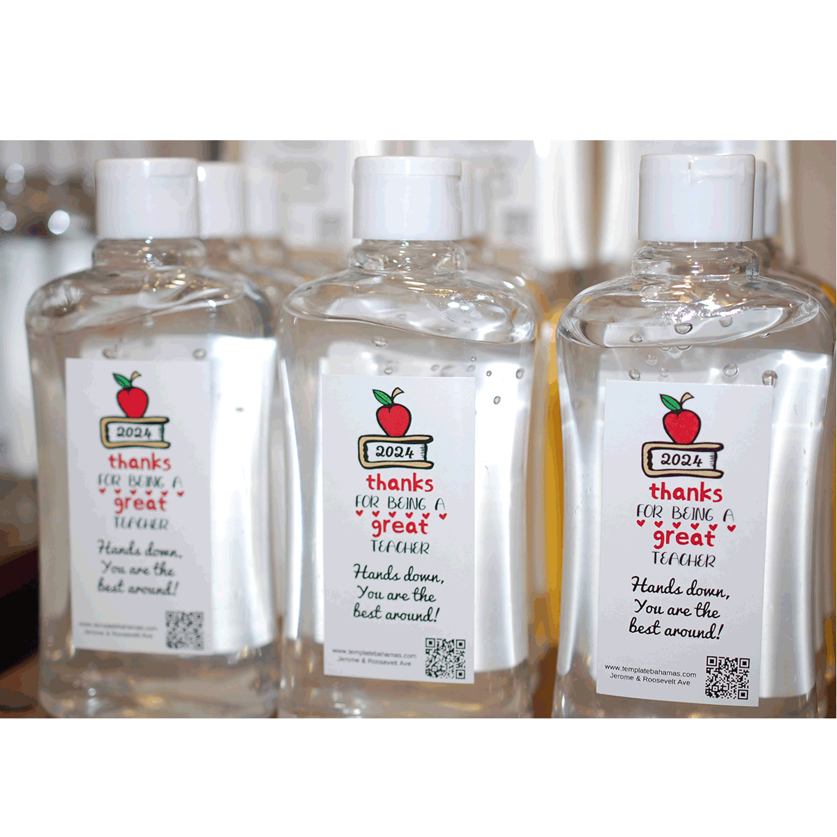 Teacher Appreciation Hand Sanitizer templateinvitations