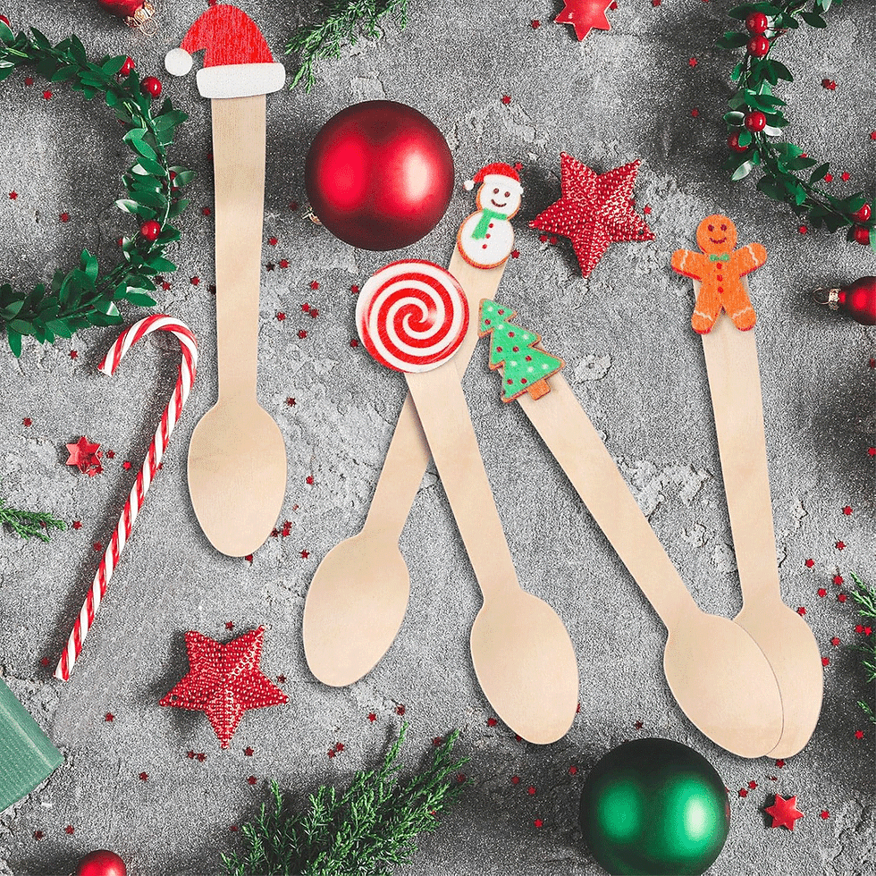 Christmas Wooden Spoon 10pc