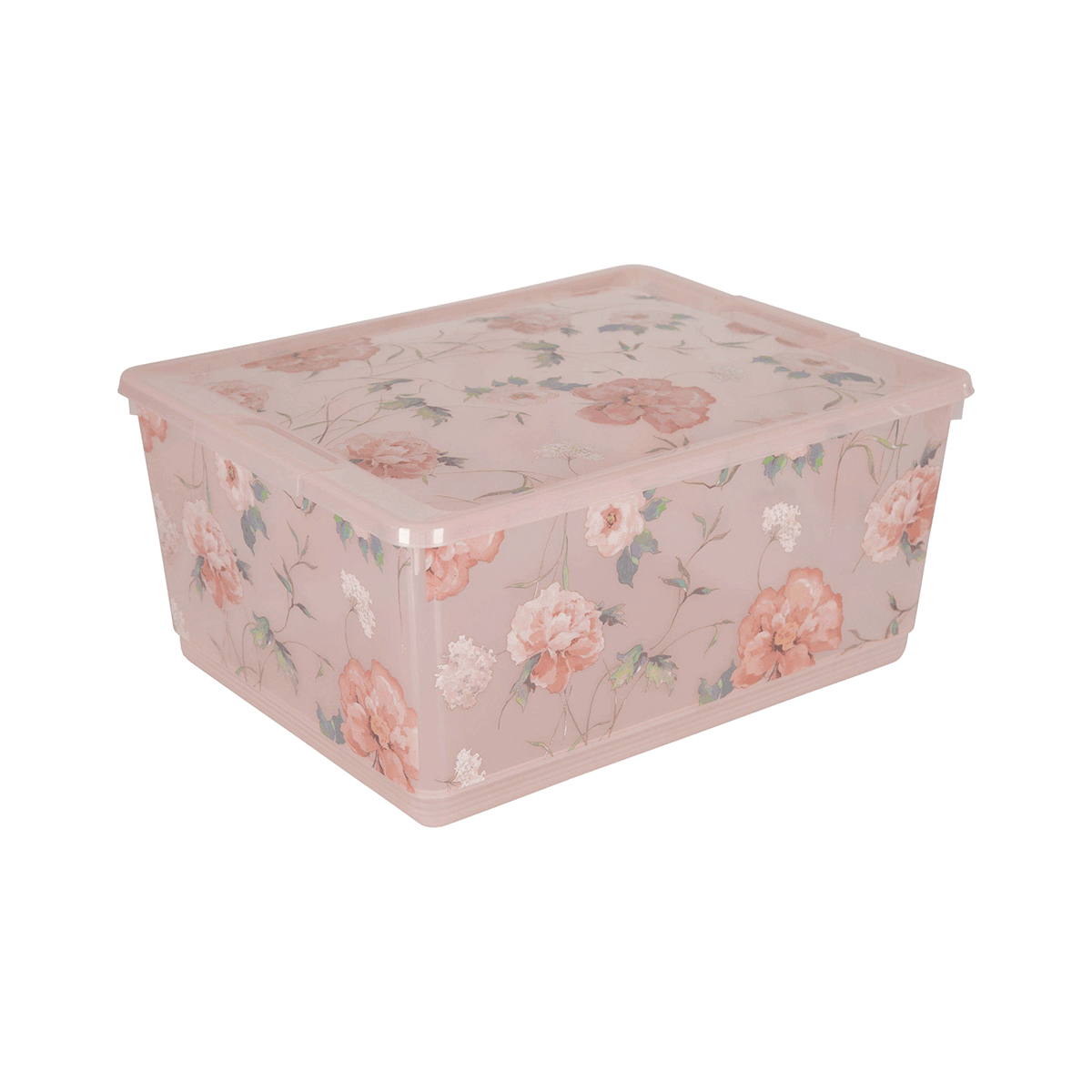 Pink Floral Container