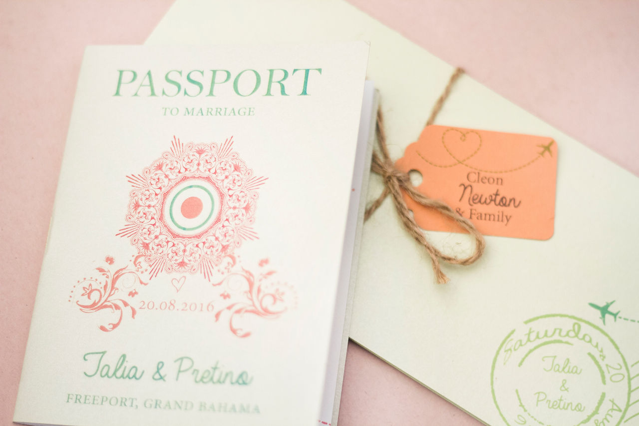 Ticket Style Invitation & Passport Style Program