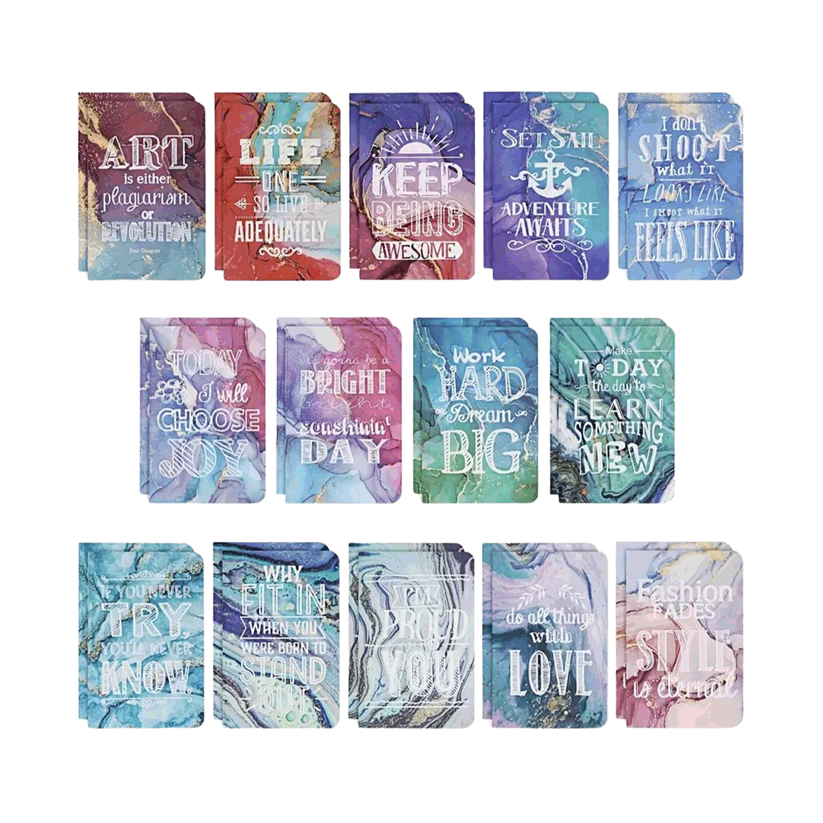Marble Inspirational Mini Notebooks Templateinvitations Marble inspirational mini notebooks templateinvitations