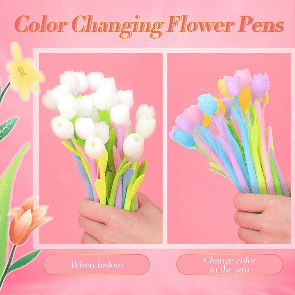 Thumbnail: Color Changing Flower Gel Ink Pens