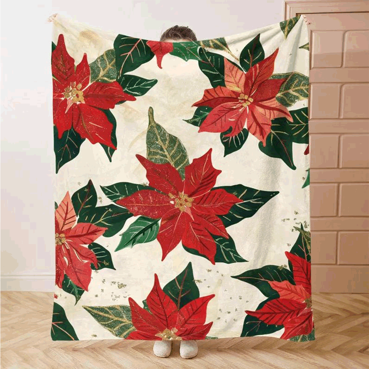 Poinsettia Throw Blanket