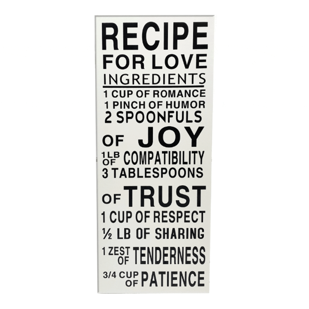 Recipe For Love Wall Sign templateinvitations