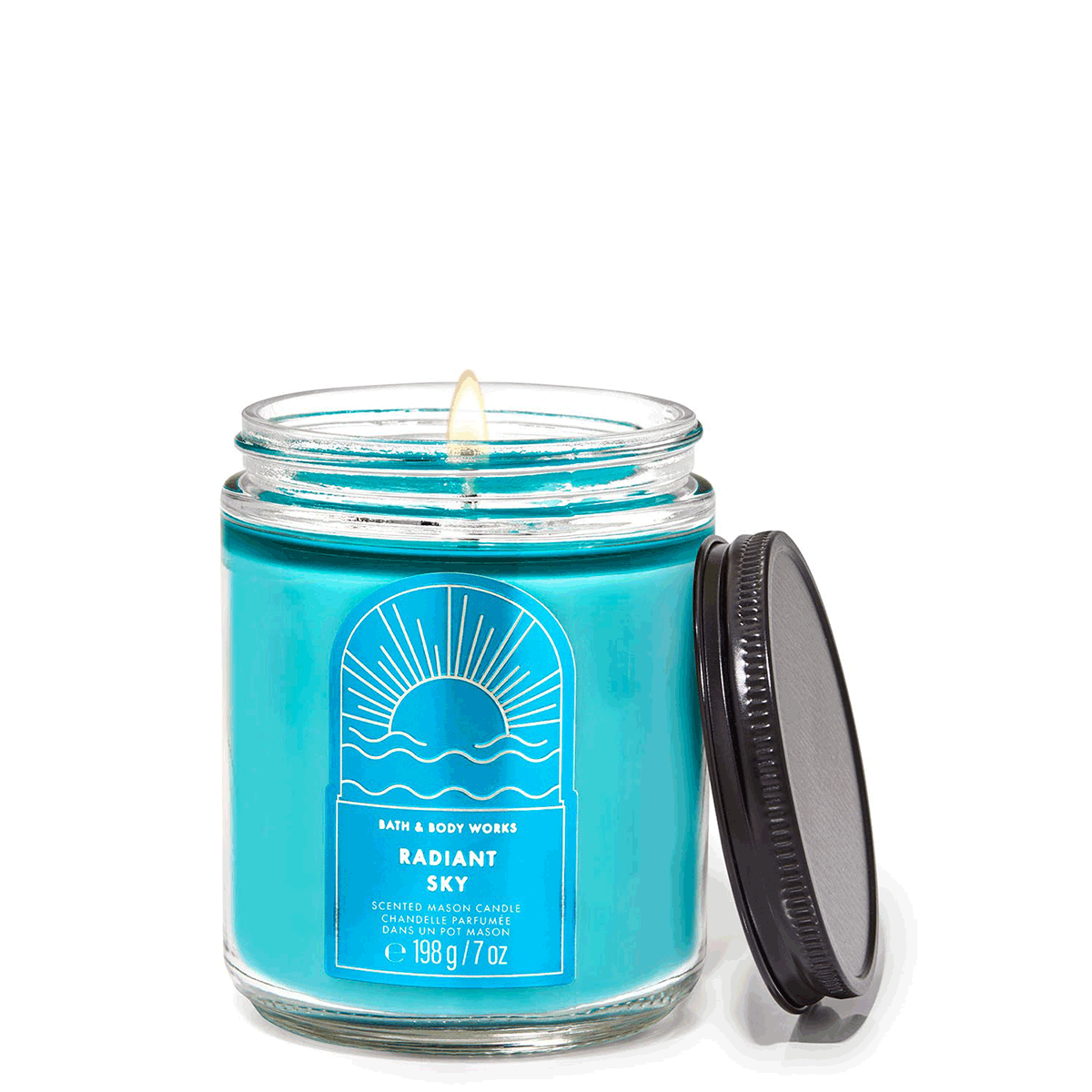 Bath and Body Works Radiant Sky Mason Single Wick Candle