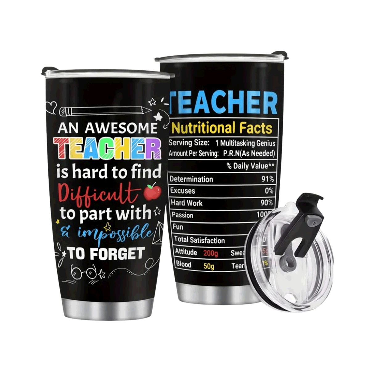 Teacher Double Wall Vacuum Insulated Stainless Steel Tumbler