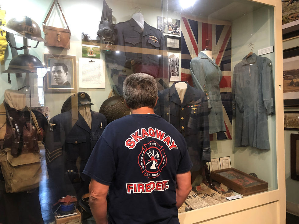 military memorabilia in museum in Savannah