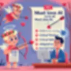 A humorous Valentine’s Day illustration of Cupid mistakenly shooting arrows at a job application requiring ‘AI Passion,’ while a recruiter holds a resume emphasizing critical thinking and adaptability, highlighting the importance of soft skills in hiring over AI enthusiasm in recruitment.