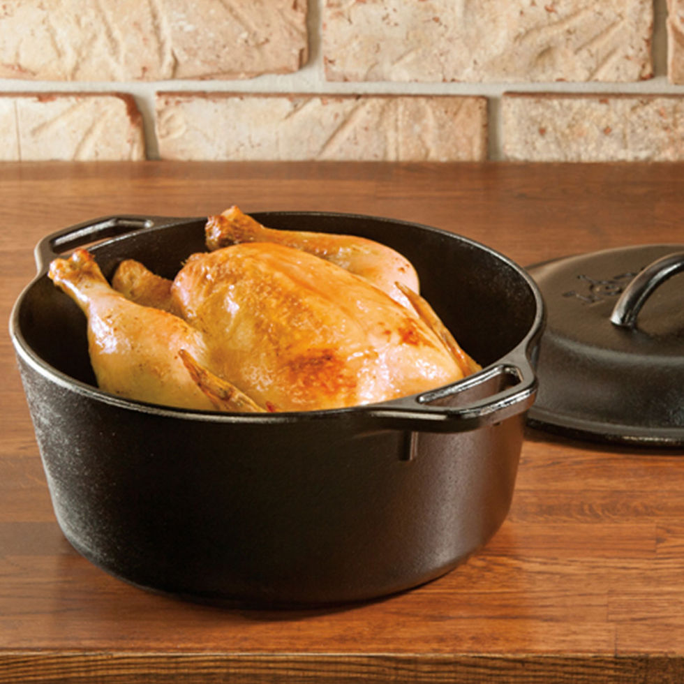 Thumbnail: Lodge 4.73 liter Cast Iron Dutch Oven, with loop handles/หม้อสองหูพร้อมฝา