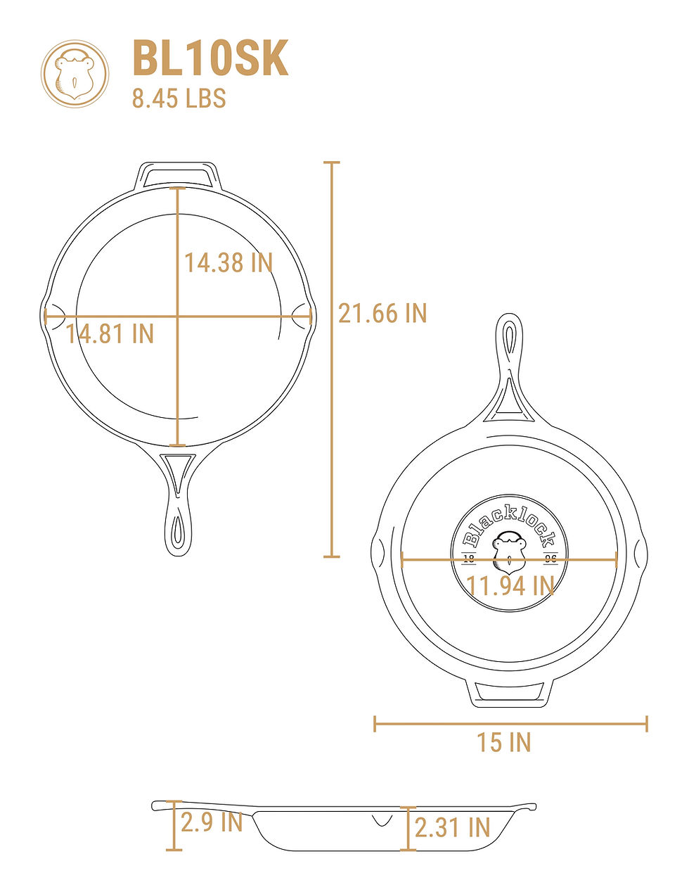 Thumbnail: Lodge Blacklock *10* 14.5" Skillet