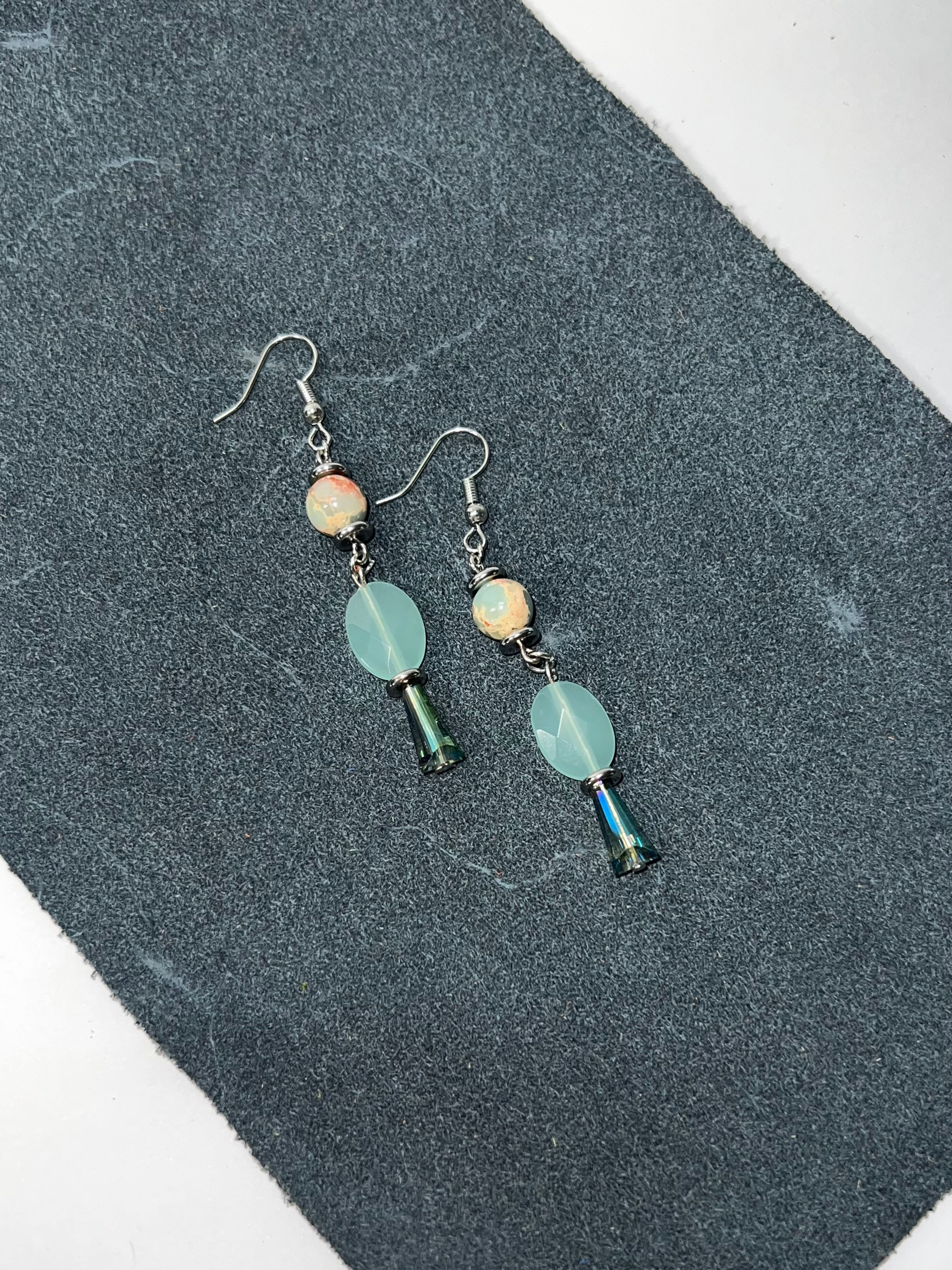 Cliff Walk Blue Drop Earrings