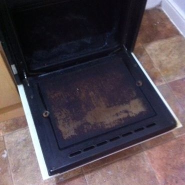 Completed oven clean