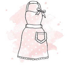 My logo a pink apron
