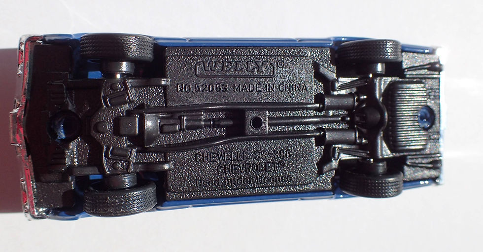 Miniature : 1966-67 CHEVROLET Chevelle SS-396 Bleu moulé sous pression Série 2 Welly #52053