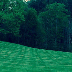 Cross cut mowing stripes