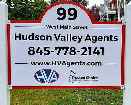 Front sign at Hudson Valley Agents