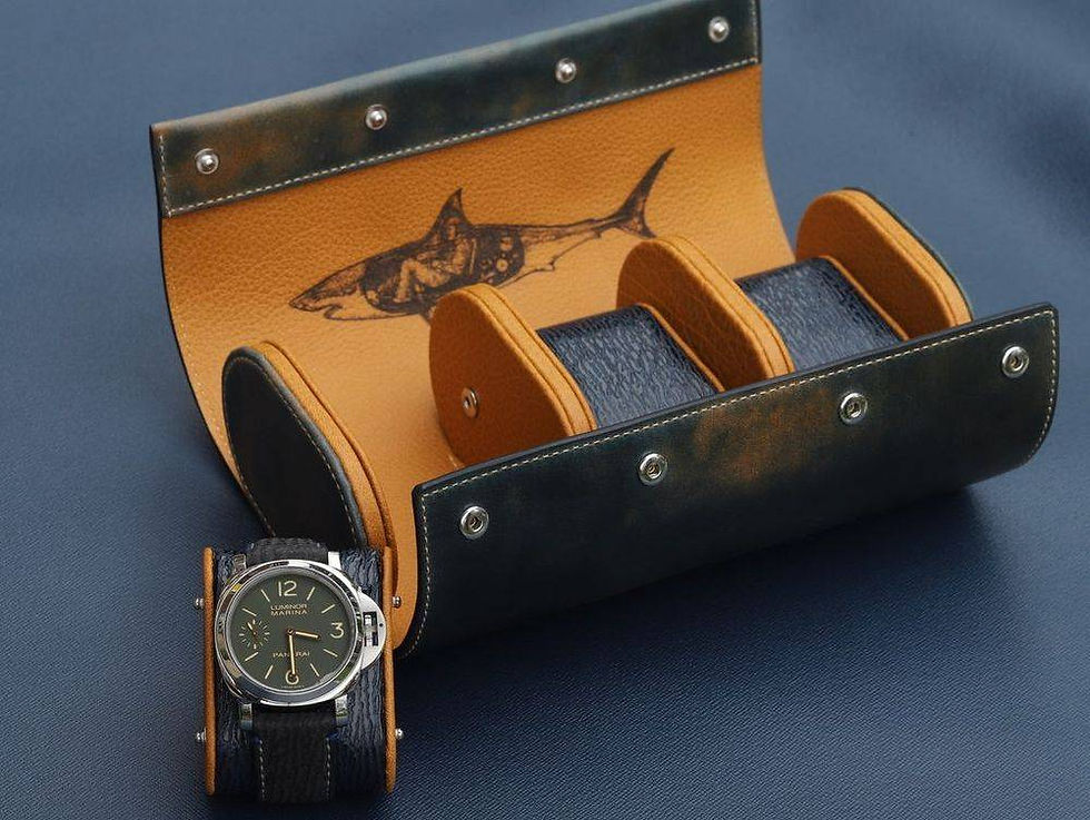 Marbled shell cordovan "Ominous blue sky"