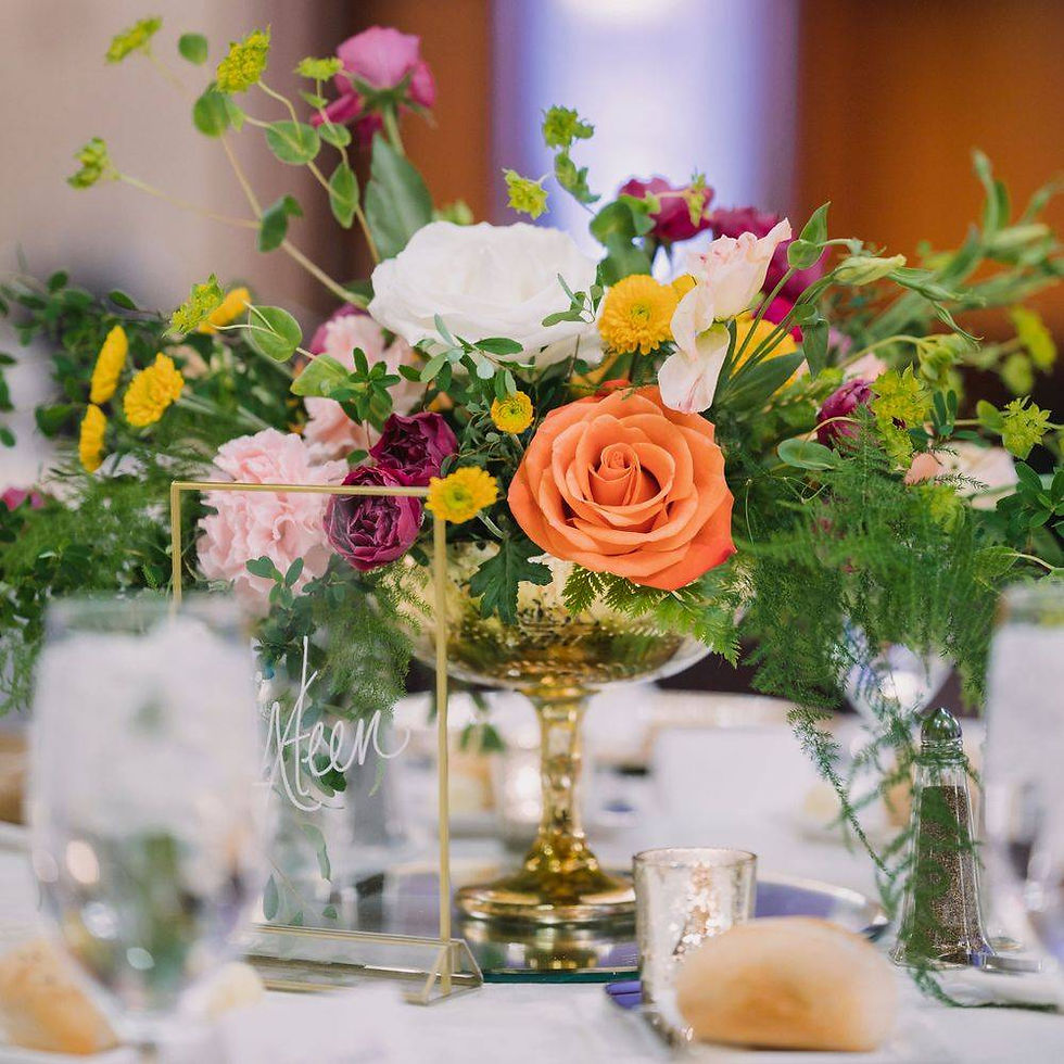 floral wedding table centerpieces