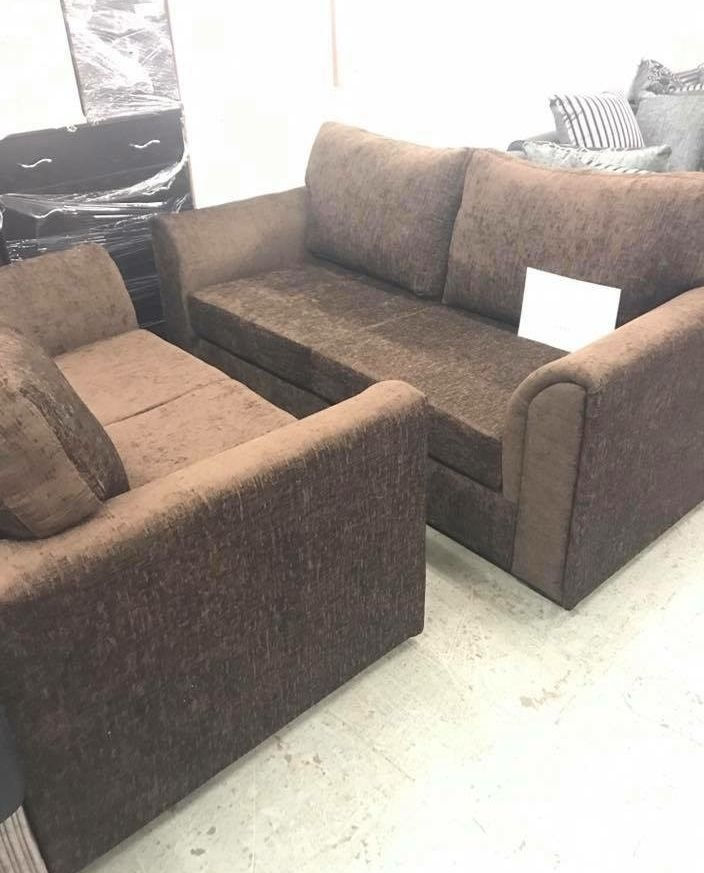 BYRON 3&2 SOFAS - CARLTON BROWN