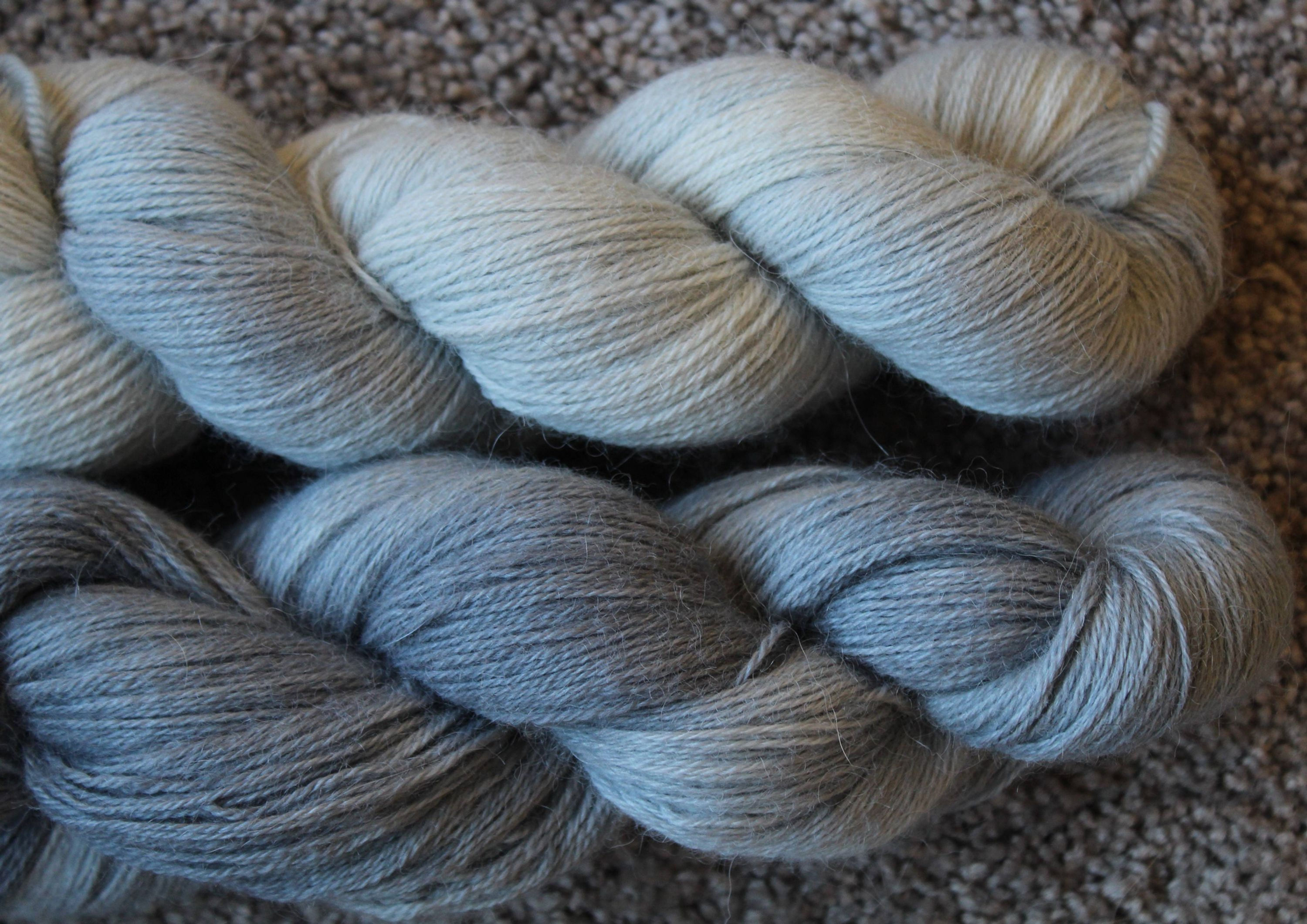 Alpaca Yarn - Hand dyed, 3ply 100 gram, 100% NZ Alpaca -Grey Colours