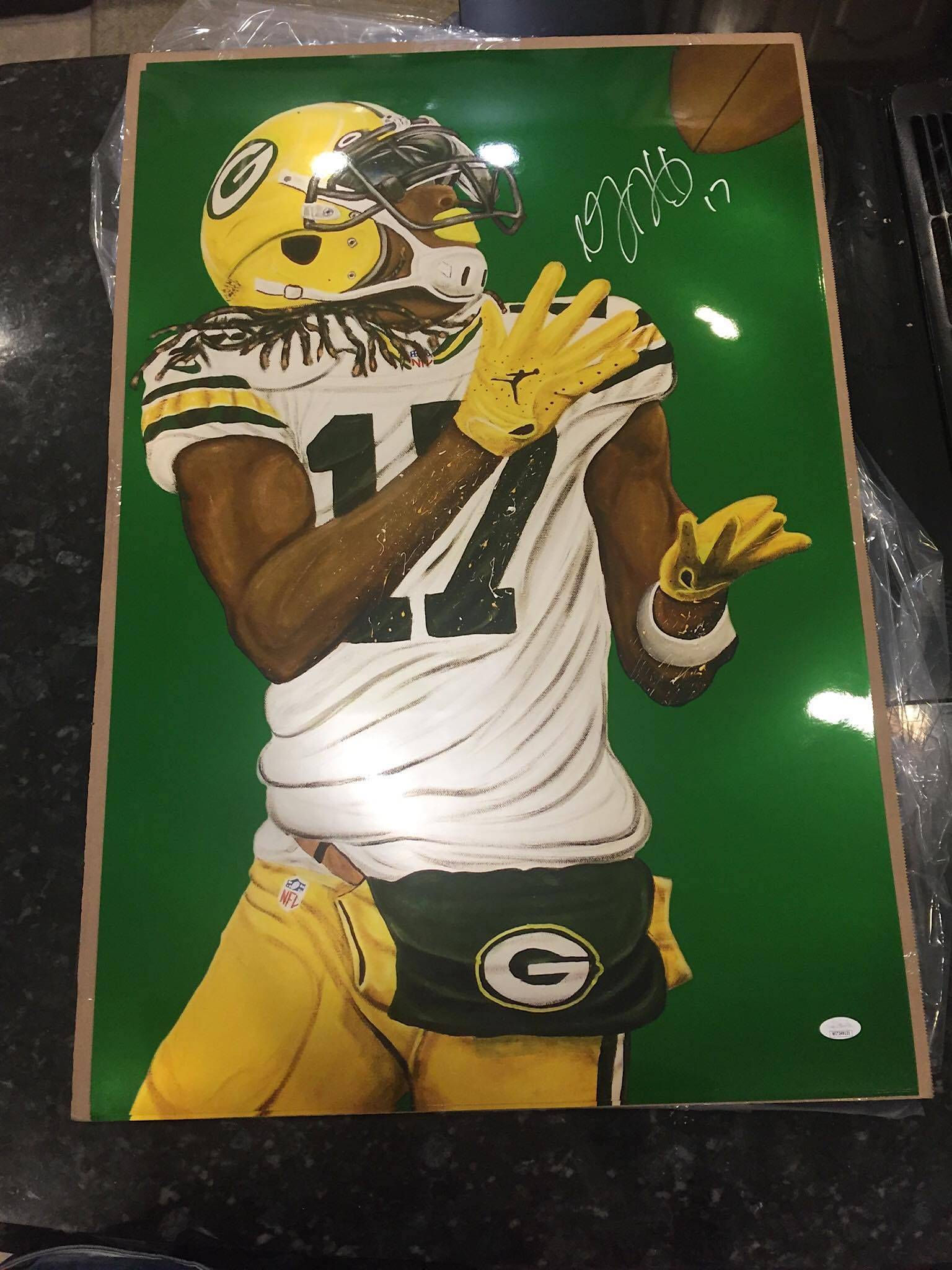 DAVANTE ADAMS SIGNED 20x30" METALLIC PRINTS