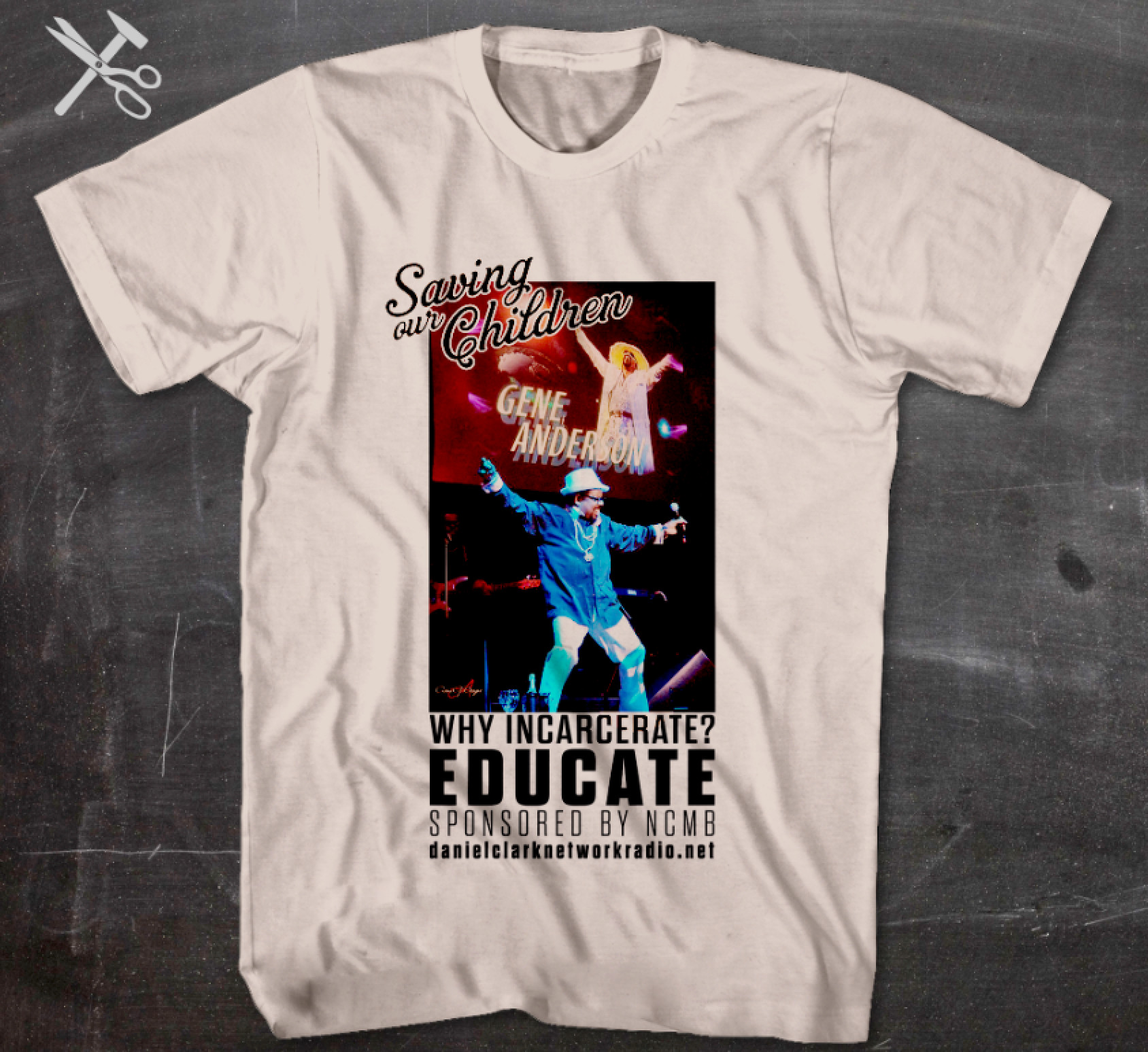 GENE POO POO ANDERSON OF THE PARLIAMENT FUNKADELICS TEE SHIRT FUND RAISER CAMPAI