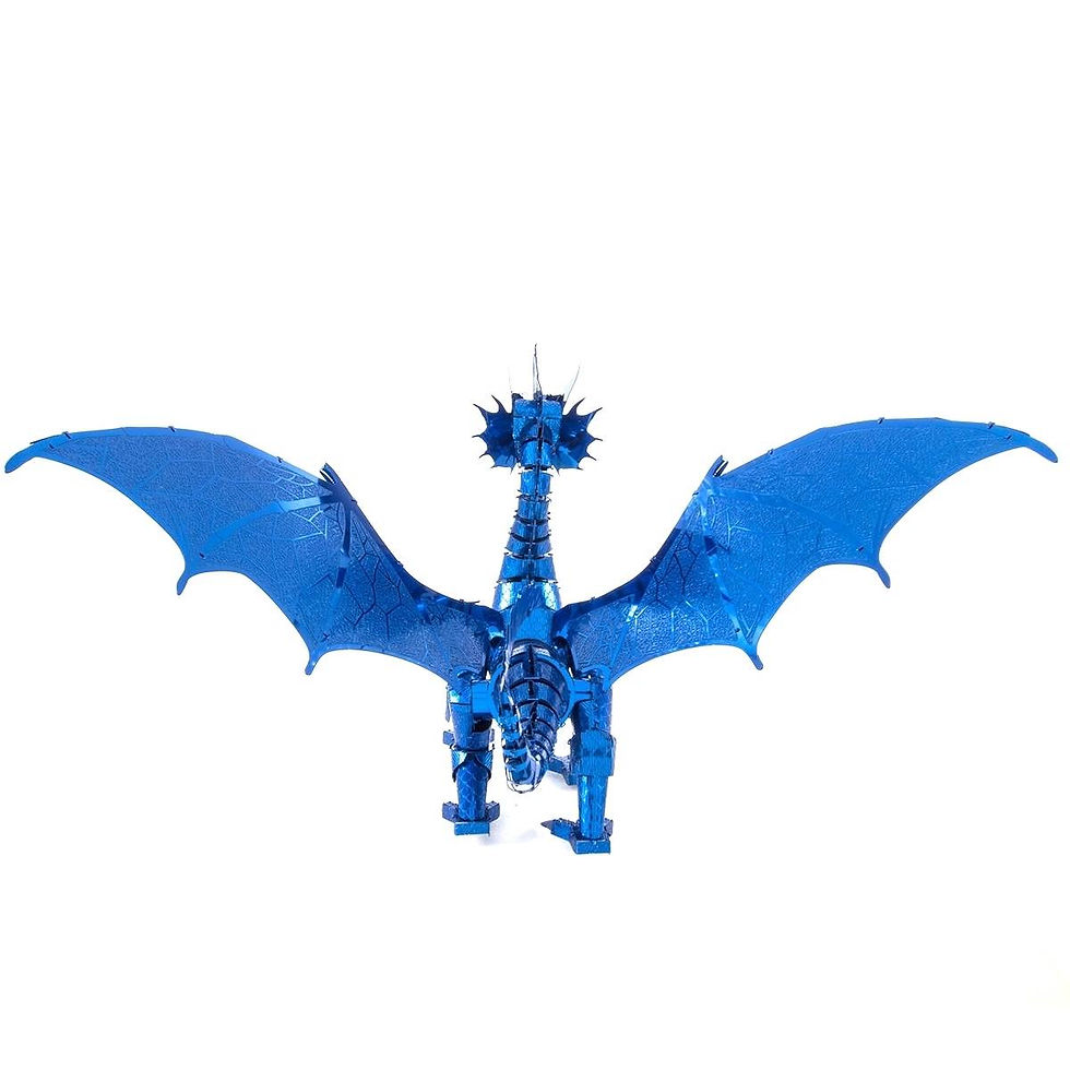 Miniatura: ICONX Metal Earth 3D - Dragón Azul, modelo de metal, kit de bricolaje, azul caramelo ICX114