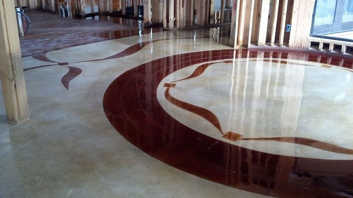 Custom Scoring and Acid Stain